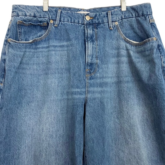 GOOD AMERICAN Good 90s Loose Jeans Indigo054 - Picture 8 of 11